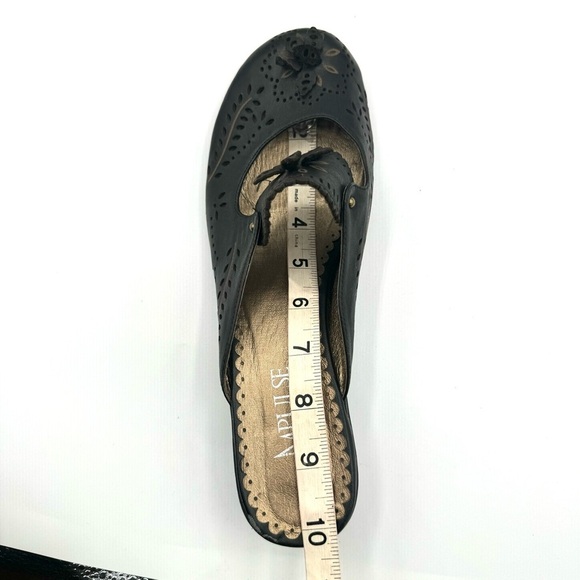 MPULSE DARK BROWN CHOCOLATE MULE  KITTEN HEELS LEATHER SHOE Y2K VINTAGE SHOES 40 - Picture 16 of 17